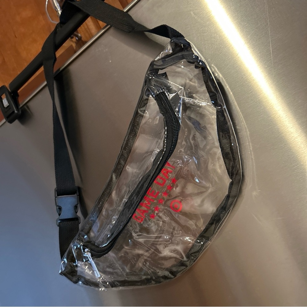 New Target Game Day Clear Crossbody Bag with Adjustable Black Strap